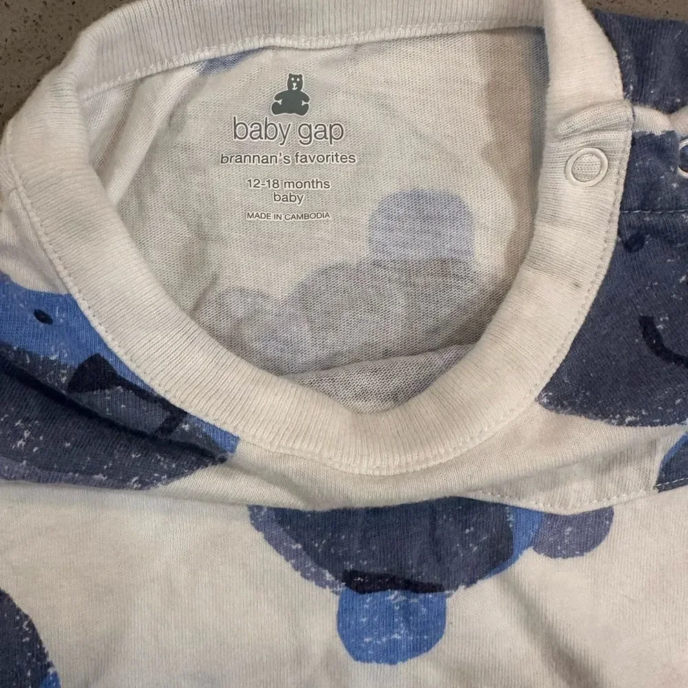 Gap babyGap Brannan's Favorite Mix & Match Bear Short sleeve onsie 12-18 Months